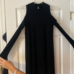 Women’s Aqua Black ribbed dress